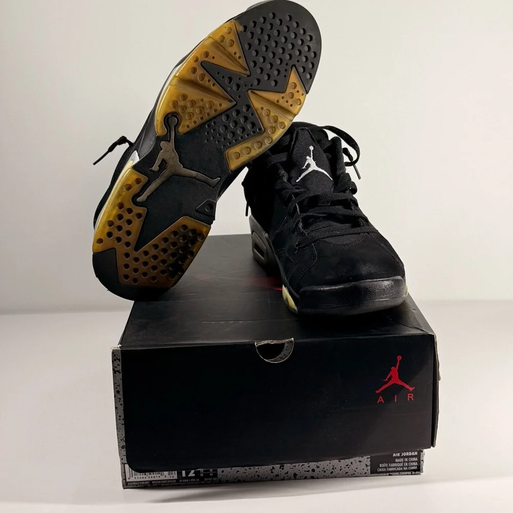 Air Jordan 6 Low Chrome Black Metallic Silver Men's Size 12 - 304401-003 - Picture 9 of 12